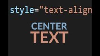 How to align text center in html 5