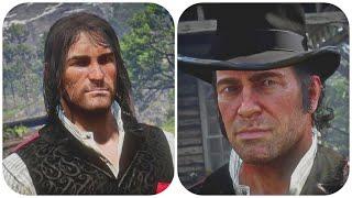 John Marston And Arthur Morgan In Dutch Van Der Linde's Clothes | Plus More | Red Dead Redemption 2