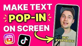 How to Make Text Pop-In on Screen While Talking in Video