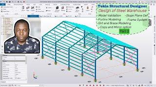 How to Model, Analyze and Design Steel Warehouse on Tekla Structural Designer Step By Step Part 2