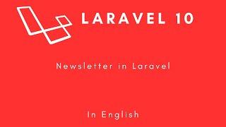 Laravel 10 - Newsletter in Laravel in English