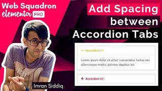Elementor - Add Spacing between Accordion Tabs