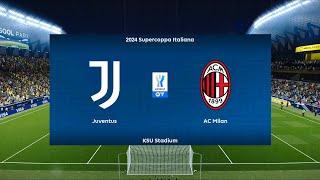 Juventus vs AC Milan | KSU Stadium | 2024 Supercoppa Italiana | PES 2021