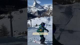 How to get down a steep slope skiing beginner ski tip