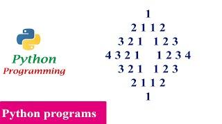 Python Pattern Program - Diamond Number Pattern