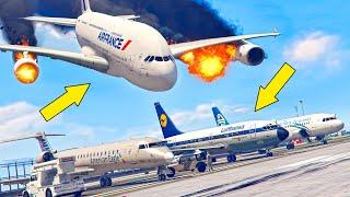 GIANT A380 Сrashes with THREE!! Planes | Aircraft in Distress in GTA 5