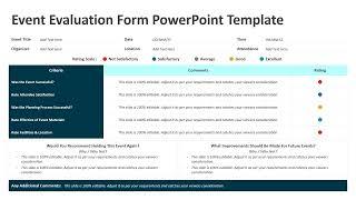 Event Evaluation Form PowerPoint Template | Kridha Graphics