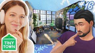 building a dream ART STUDIO in the sims 4 | Tiny Town Purple #16