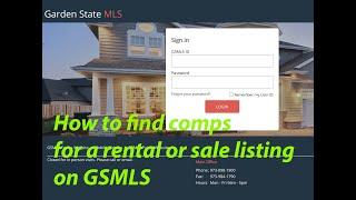 Free Advanced Garden State MLS Training - Finding Rental Comps or Sold Comps for a Condo