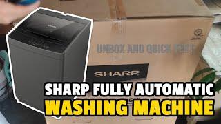 SHARP FULLY AUTOMATIC WASHING MACHINE Unbox and Quick Test Sharp ES-JN08A9(GY) 8Kg