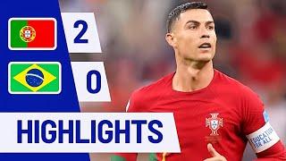 Португалия — Бразилия 2:0 • Роналду сделал дубль: лучшие моменты и цели отборочного матча ЕВРО-2024