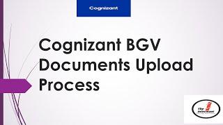 Cognizant BGV Document Upload | CTS Background verification | Introduction to Pre-Joining formality