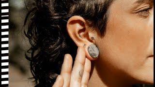 Grey Labradorite Stone Plugs || UrbanBodyJewelry.com