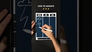 How to animate lightning ️from easy to difficult! #animation #procreate #lighning