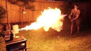 Liquid Nitrogen Freeze-Ray Vs. Flamethrower