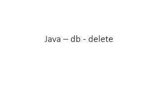 delete an entry from db