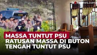 Kericuhan Ratusan Massa Menuntut Digelarnya PSU di Pemilihan Bupati Buton Tengah | OneNews Update