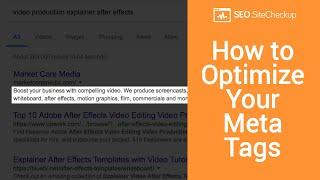 How to Optimize Your Meta Tags