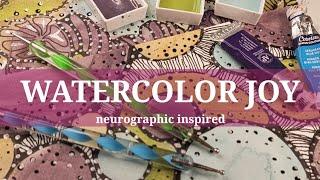 YOU CAN CREATE a WATERCOLOR ABSTRACT inspired by NEUROGRAPHIC ART