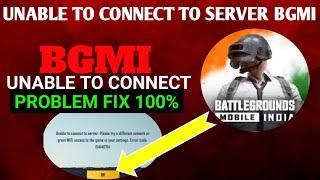 BGMI Unable To Connect To Server Please Try A Different Network || BGMI Unable To Connect Server Fix