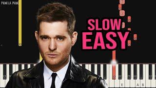 Michael Buble - It's Beginning To Look A Lot Like Christmas | SLOW EASY Piano Tutorial PianellaPiano