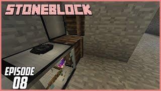 Let's Play Stoneblock Ep8 basic auto sieving Modded  1 12 2