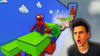 SPIDER-MAN AND BALDI IN A MARIO LEVEL?! | Feat. KINDLY KEYIN (Human Fall Flat)