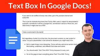 How To Insert A Text Box In Google Docs