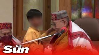 Dalai Lama apologises after video asking boy to 'suck my tongue'