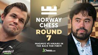 Magnus vs. Hikaru! With 3 Wins In A Row Can Magnus Make It 4? Norway Chess 2024 Rd 7