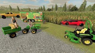 Finding lost Lamborghini in corn maze | Farming Simulator 22