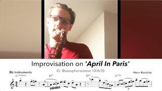 Steve Kortyka Solo Transcription of 'April in Paris'