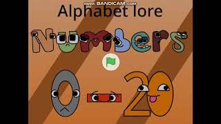 Alphabet lore spelling numbers from 0-20