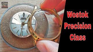Soviet chronometer restoration Wostok Precision Class 2809 in gold
