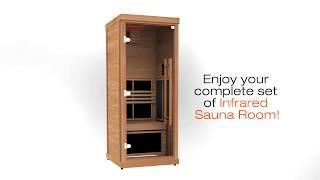 IR sauna room assembly