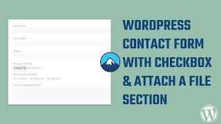 How to create a wordpress contact form? Checkbox | Attach file| #WordPress 74