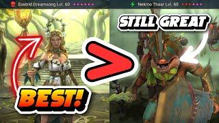 The Real Question:  Eostrid or Nekmo!!??  Test Server Action! Raid: Shadow Legends