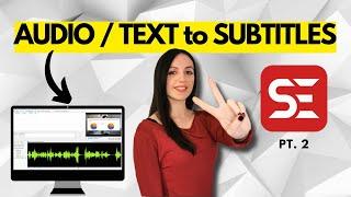 Create an SRT file from an AUDIO or TEXT file - SUBTITLE EDIT