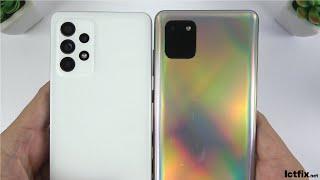 Samsung Galaxy A52 vs Samsung Note 10 Lite | Fingerprint, Speed Test, Camera Comaprison