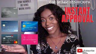 5  Credit Cards that WON’T Deny You (Instant Approval) 2024 | Credit Cards For Bad Credit | Rickita