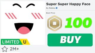 Super Super Happy Face for 100 Robux