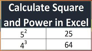 Calculate Square of a Number - Calculate Power of any Number in Excel