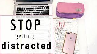 HOW TO STOP GETTING DISTRACTED | psychological tips + step by step guide | StudyWithKiki