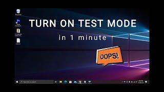 How to on test mode in windows 10 or 10 pro ( Bangla Version)