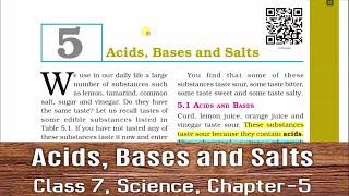 Class 7 Science Chapter 5 | NCERT | Acids Bases and Salts