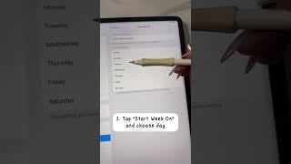 Change iCal ️ Start Day #ical #ipados #ipad #shorts
