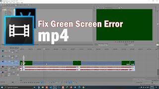 How to fix green screen error problem in Sony Vegas