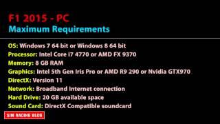 F1 2015 - PC Game - Requirements