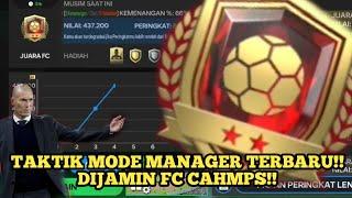 COBA TAKTIK INI DIJAMIN NAIK FC CAHMPS!! | TAKTIK MODE MANAGER 433 ATTACK FC MOBILE
