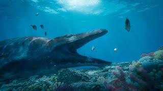Prehistoric Planet: Old mosasaurus is cleaned in reef - Apple TV